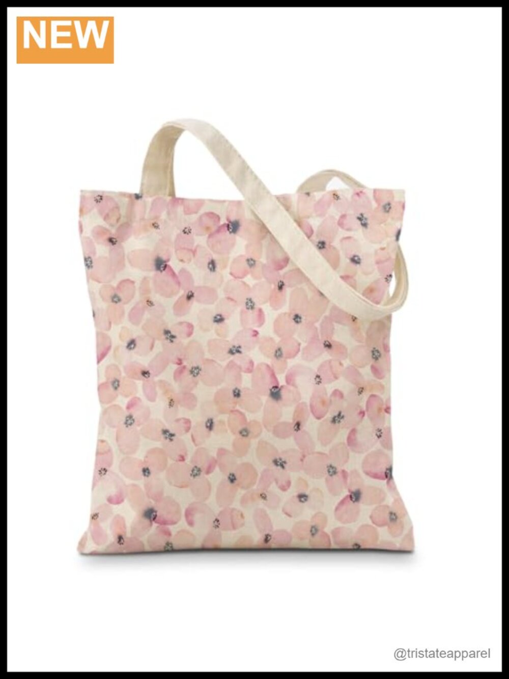 Heavy Duty Cotton Canvas Tote Bag - Floral Botanical Reusable Grocery Bag